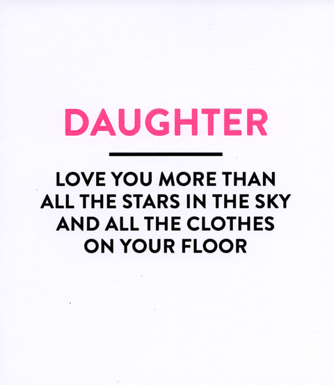 Funny CardsUK GreetingsComedy Card CompanyDaughter - Love you more than