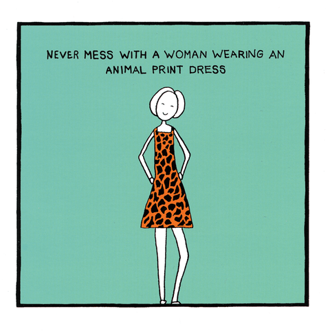 Funny CardsWoodmansterneComedy Card CompanyWoman in animal print