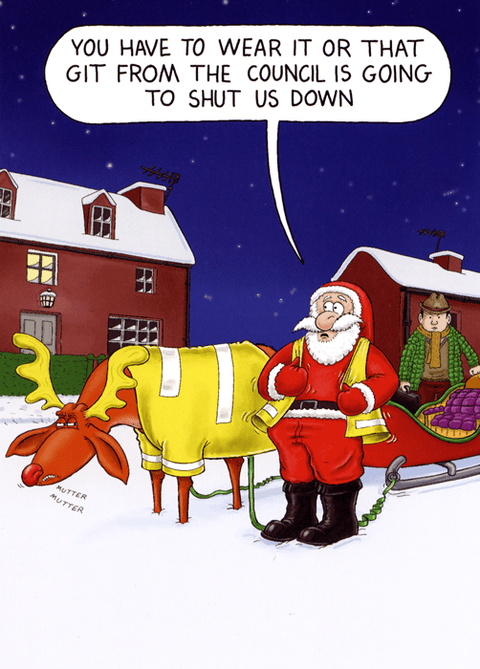 Funny Christmas cardsCharteris Christmas CardsComedy Card CompanyHigh Vis Jacket