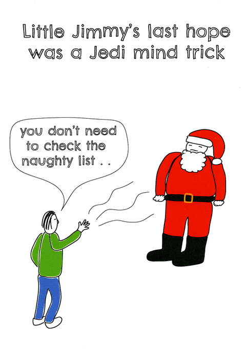Funny Christmas cardsComedy Card CompanyComedy Card CompanySanta - Jedi Mind Trick