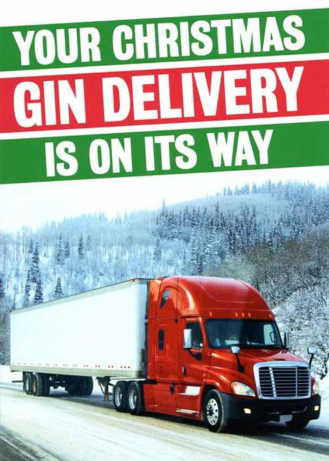 Funny Christmas cardsDean MorrisComedy Card CompanyChristmas Gin is on its way