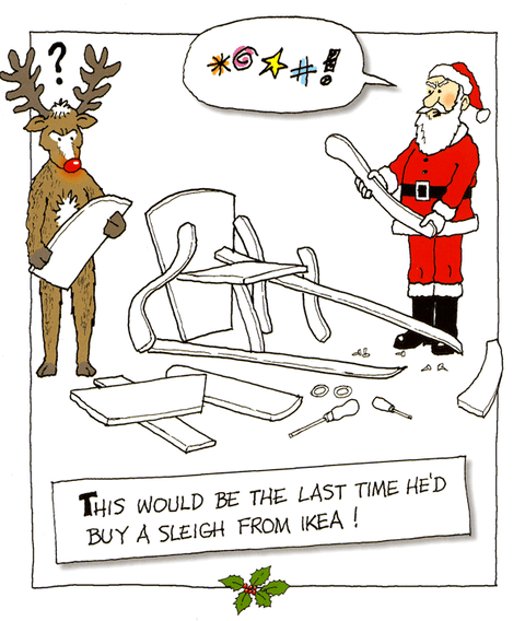 Funny Christmas cardsEmotional RescueComedy Card CompanySleigh from Ikea