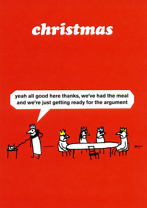 Funny Christmas cardsModern TossComedy Card CompanyGetting ready for the argument