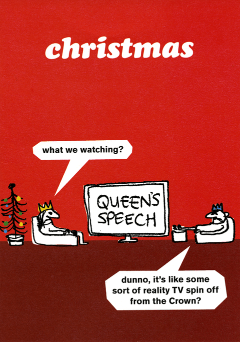 Funny Christmas cardsModern TossComedy Card CompanyQueen's speech