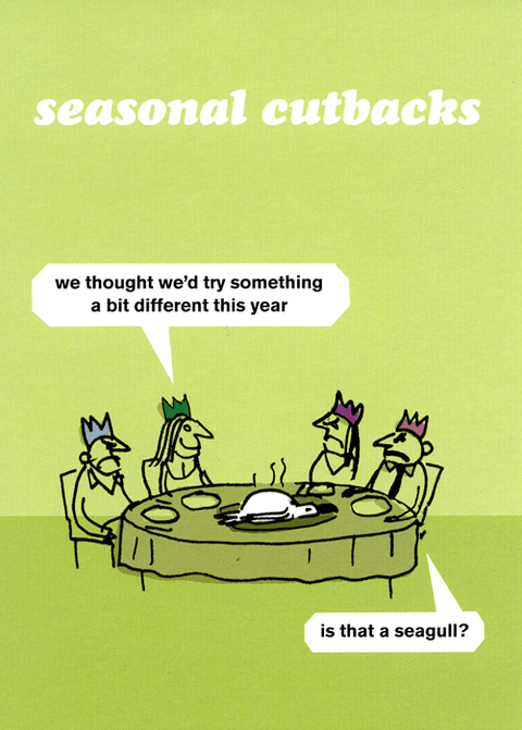 Funny Christmas cardsModern TossComedy Card CompanySeasonal cutbacks