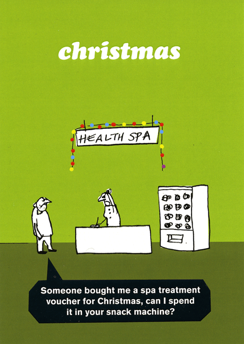 Funny Christmas cardsModern TossComedy Card CompanySpa Treatment Voucher