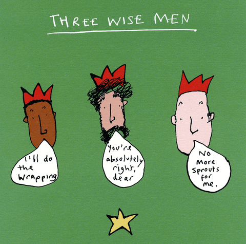 Funny Christmas cardsPoet and PainterComedy Card CompanyWise Men - No more sprouts