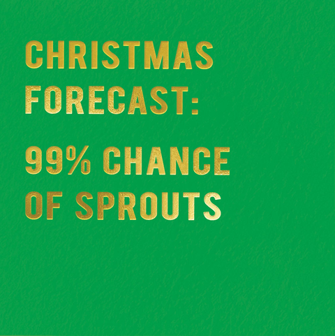 Funny Christmas cardsRedbackComedy Card CompanyChristmas Forecast - Sprouts