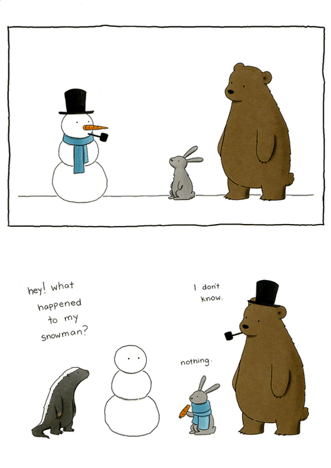 Funny Christmas cardsRedbackComedy Card CompanyWhat happened to my snowman?