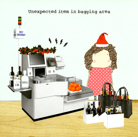 Funny Christmas cardsRosie Made a ThingComedy Card CompanyChristmas - Bagging area