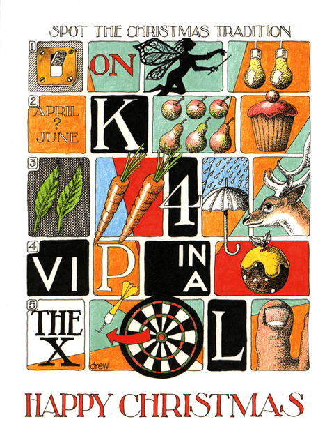 Funny Christmas cardsSimon DrewComedy Card CompanySpot the Christmas Tradition