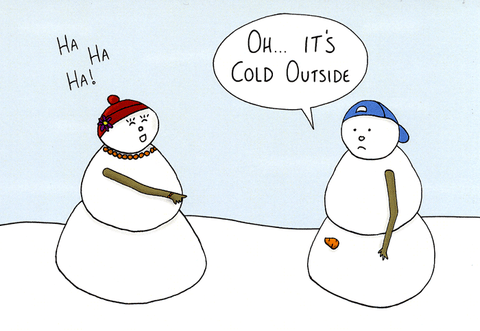 Funny Christmas cardsStink WizardComedy Card CompanySnowman - It's cold outside
