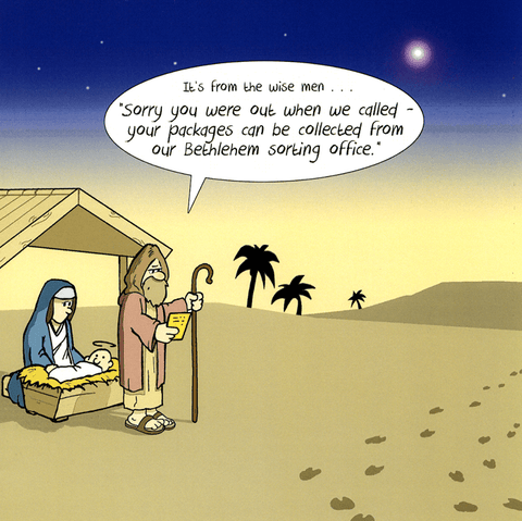 Funny Christmas cardsTwizlerComedy Card CompanyBethlehem sorting office