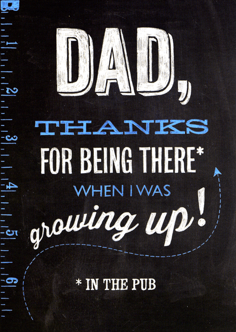 Funny Father's Day CardsBrainbox CandyComedy Card CompanyDad, thanks for being there (in the pub)