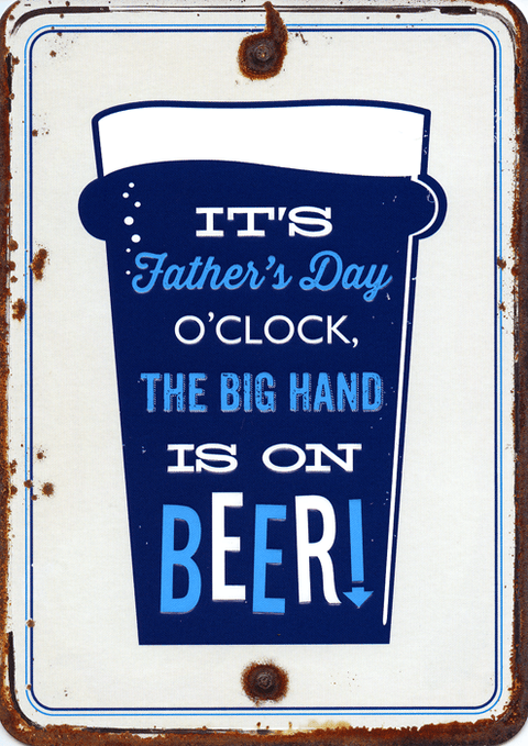 Funny Father's Day CardsBrainbox CandyComedy Card CompanyFather's Day - Big hand is on beer