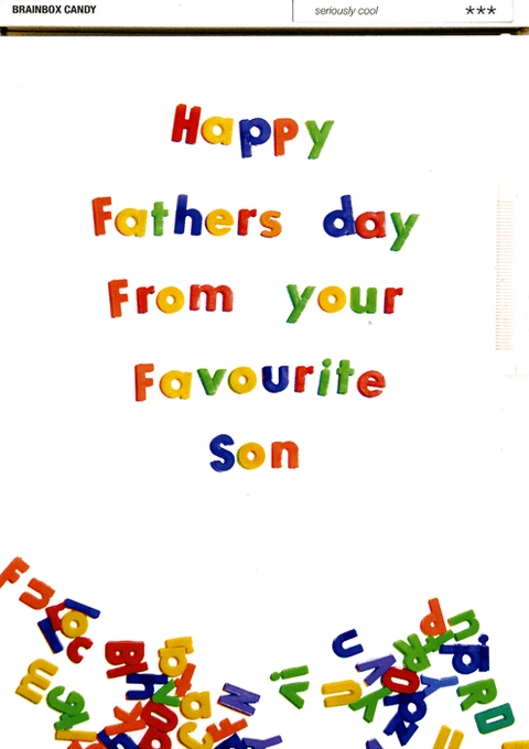 Funny Father's Day CardsBrainbox CandyComedy Card CompanyFather's Day - from favourite son