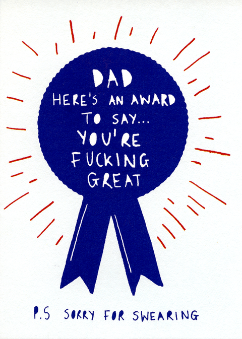 Funny Father's Day CardsOhh DeerComedy Card CompanyDad here's an award