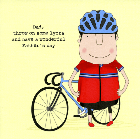 Funny Father's Day CardsRosie Made a ThingComedy Card CompanyThrow on some lycra