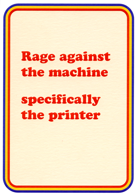 Funny Greeting CardCath TateComedy Card CompanyRage against the machine