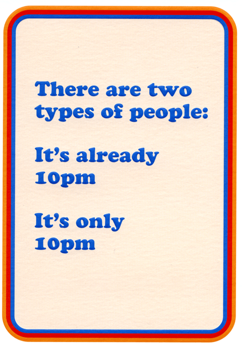 Funny Greeting CardCath TateComedy Card CompanyTwo types of people