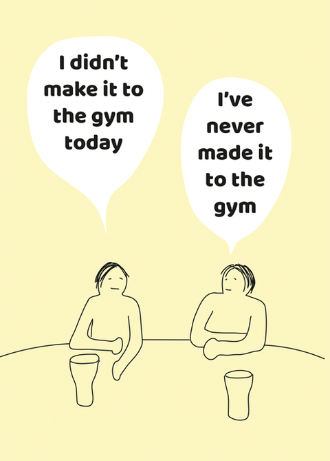 Funny Greeting CardComedy Card CompanyComedy Card CompanyDidn't make it to the gym