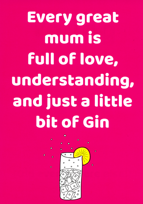 Funny Greeting CardComedy Card CompanyComedy Card CompanyMum - Love, Understanding and Gin