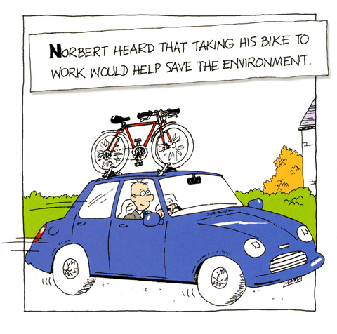 Funny Greeting CardEmotional RescueComedy Card CompanyTaking bike to work