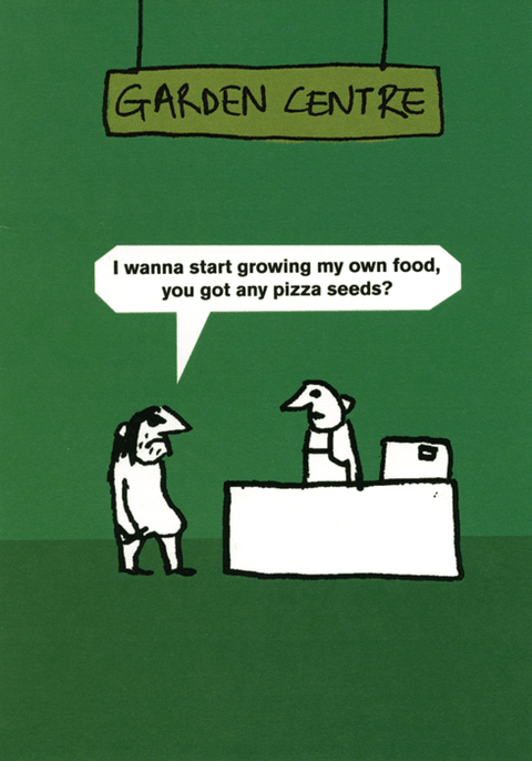 Funny Greeting CardModern TossComedy Card CompanyPizza Seeds