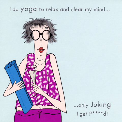 Funny Greeting CardPeartree HeybridgeComedy Card CompanyYoga to relax