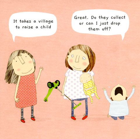 Funny Greeting CardRosie Made a ThingComedy Card CompanyVillage to raise child
