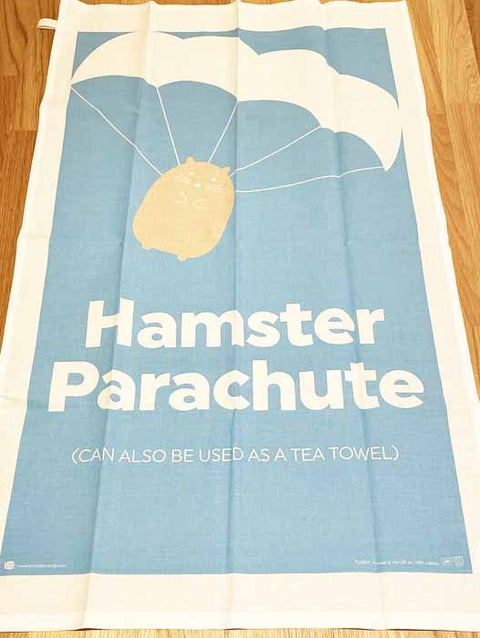 Humorous GiftBrainbox CandyComedy Card CompanyTea Towel - Hamster Parachute