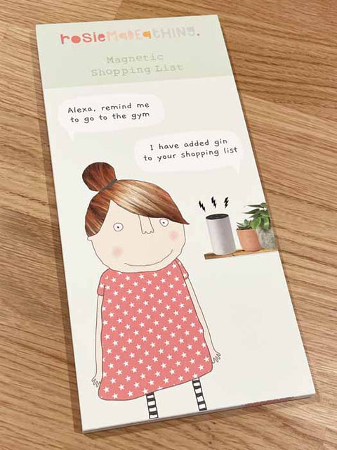 Humorous GiftRosie Made a ThingComedy Card CompanyMagnetic Shopping List - Alexa