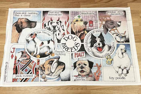 Humorous GiftSimon DrewComedy Card CompanyTea Towel - Dog Breeds