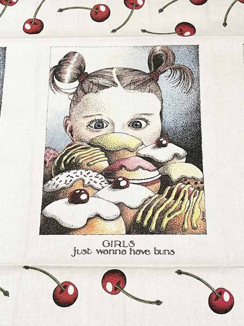 Humorous GiftSimon DrewComedy Card CompanyTea Towel - Girls just wanna have buns