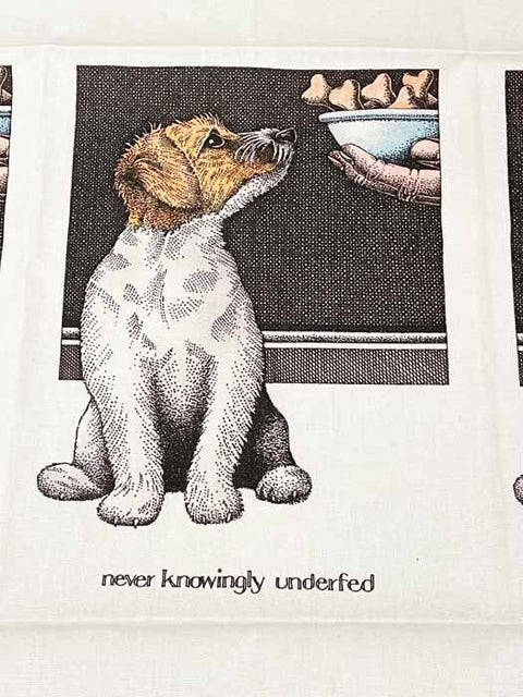 Humorous GiftSimon DrewComedy Card CompanyTea Towel - Never knowingly underfed