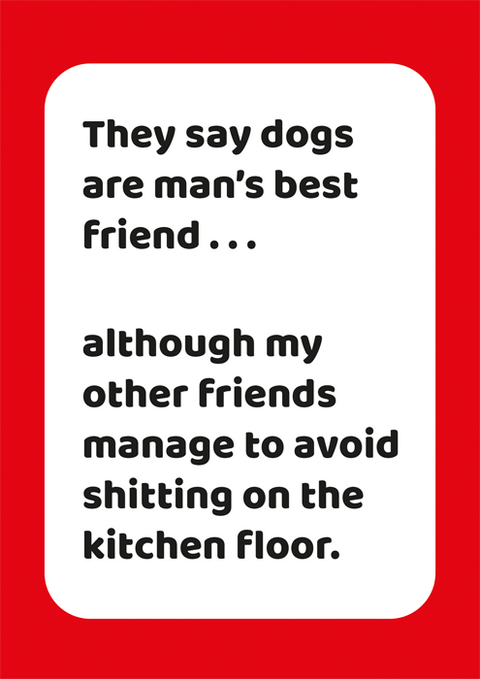 humorous greeting cardComedy Card CompanyComedy Card CompanyDog - Best friend