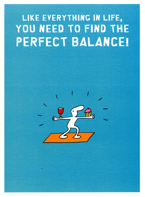 humorous greeting cardHarold's PlanetComedy Card CompanyPerfect balance