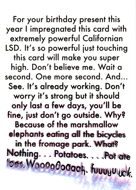 humorous greeting cardObjectablesComedy Card CompanyPowerful LSD