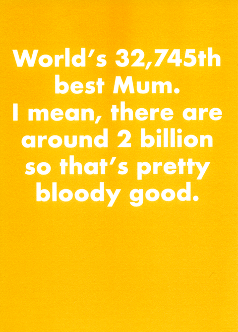 humorous greeting cardObjectablesComedy Card CompanyWorld's 32,745th Best Mum