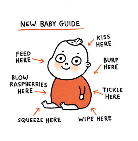 humorous greeting cardOhh DeerComedy Card CompanyNew Baby Guide
