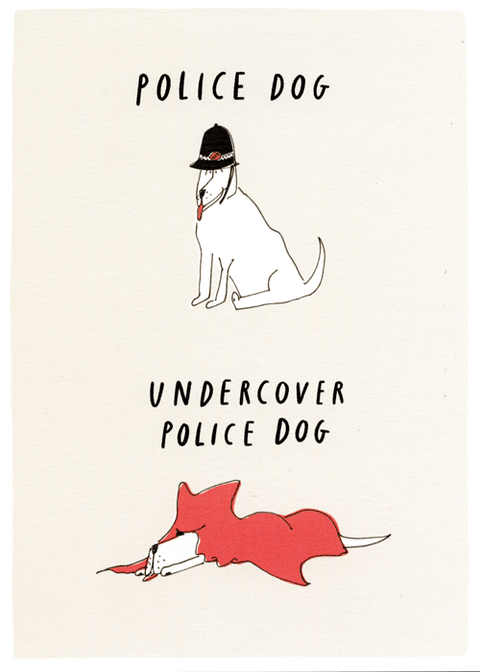 humorous greeting cardPaperlinkComedy Card CompanyUndercover Police Dog