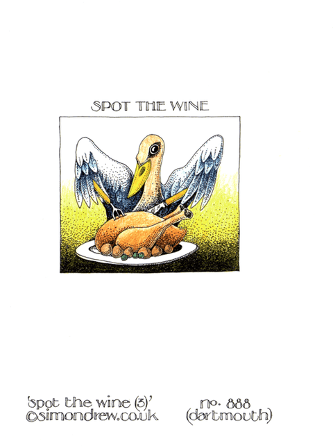 humorous greeting cardSimon DrewComedy Card CompanySpot the Wine