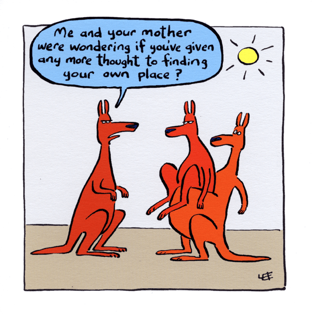 Humorous card by Natural Yoghurt Finding own place Comedy Card Company