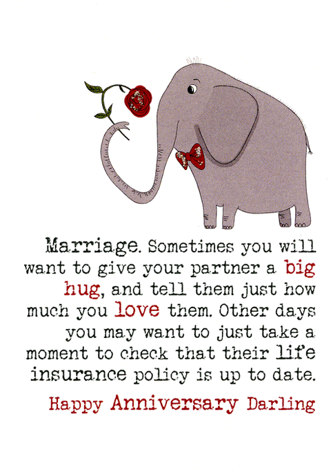 Love / Anniversary cardsDandelion StationeryComedy Card CompanyAnniversary - life insurance