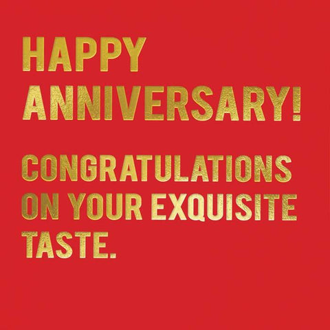 Love / Anniversary cardsRedbackComedy Card CompanyAnniversary - Exquisite taste