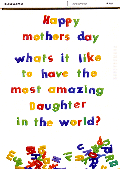 mother's day cardsBrainbox CandyComedy Card CompanyMother's Day - Amazing Daughter