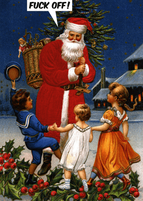 Rude Christmas CardsDean MorrisComedy Card CompanySanta - Fuck Off!