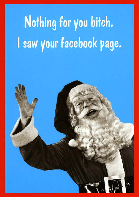 Rude Christmas CardsKiss me KwikComedy Card CompanyNothing for you bitch