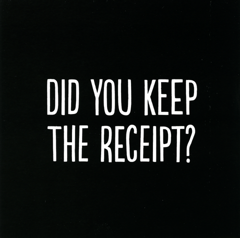 Thank you cardBuddy FernandezComedy Card CompanyThank you: Did you keep the receipt?