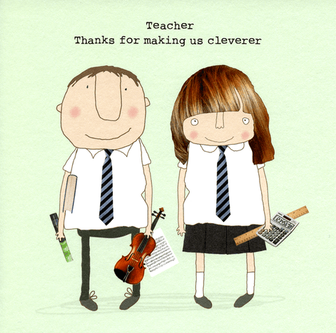 Thank you cardRosie Made a ThingComedy Card CompanyTeacher - Thanks for making us cleverer